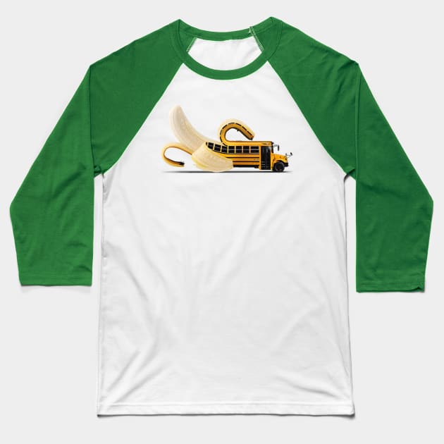 Banana bus Baseball T-Shirt by Manu_Pedreira